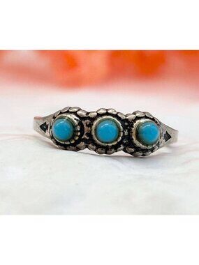 Joseph Esposito Sleeping Beauty Turquoise Sterling Silver 925 Vintage Ring 3.25
